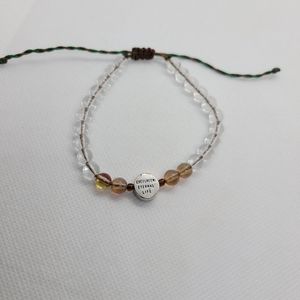 Evergreen Forest Beaded Bracelet with Adjustable Cord